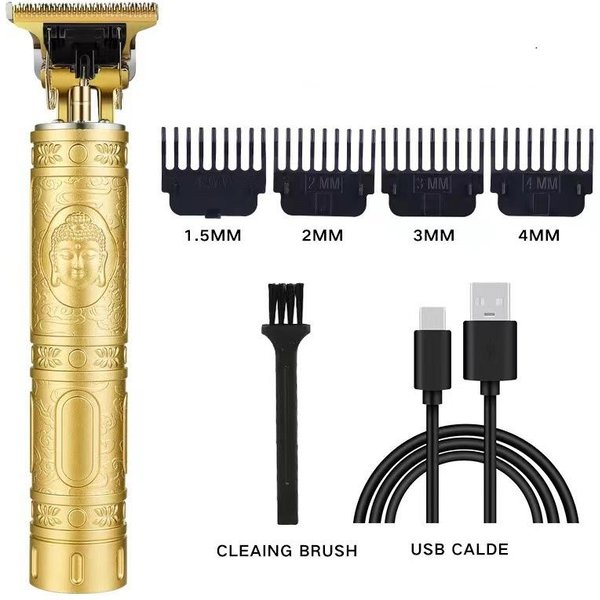 Cortadora De Pelo EléCtrica InaláMbrica USB ABS Cortadora De Pelo De PláStico Peluquero Recargable Impermeable Profesional Maquinilla EléCtrica Para Cortar El Pelo Afeitadora Recortadora De Barba-image
