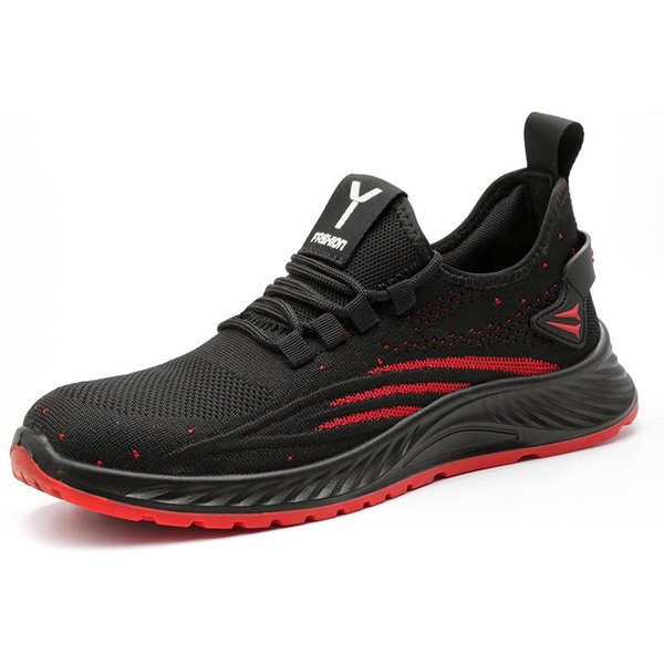 OtoñO Nuevo Estilo Zapatos De Seguridad Hombre Trabajo Zapatillas Zapatos Indestructibles Resistentes A Pinchazos Zapatos Protectores Botas De Trabajo Zapatos Con Puntera De Acero 39 Black-image