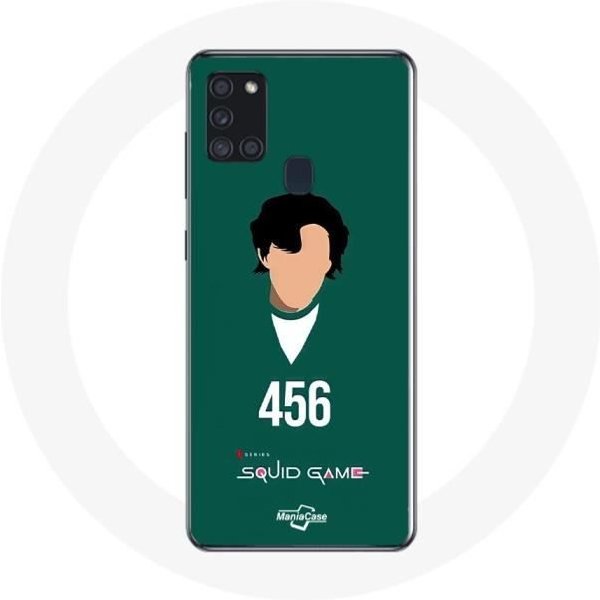 Funda - Samsung - Galaxy A21S - Flexible - Verde - Juego Del Calamar Seong Gi Hun NúMero 456-image