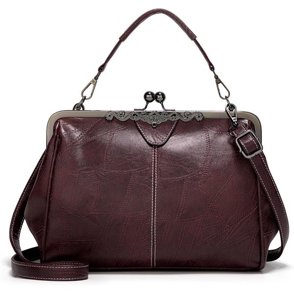Vintage Pu SkóRzane Torby Listonoszki Damskie Crossbody Torba Projektant Torebki Damskie Kobiece Torebka Retro Tote Kawowy-image
