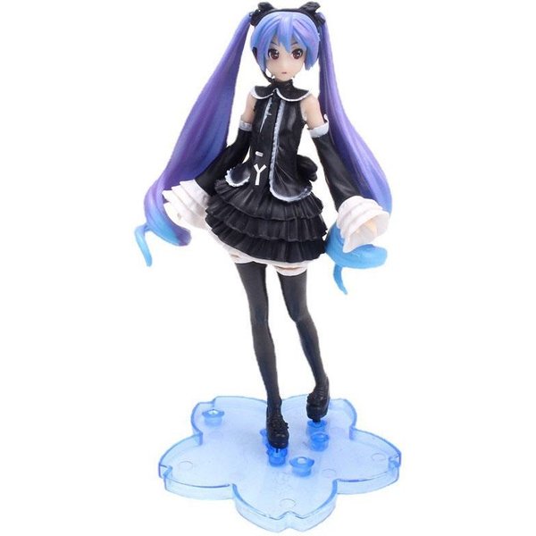 Figura De Hatsune Miku Figura De Chica Anime DecoracióN De Escritorio MuñEca Coleccionable Regalo Para Fans Estatua Futura De Vocaloid Kawaii JaponéS Otaku Black-image