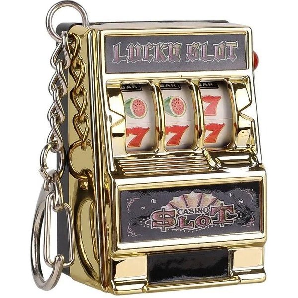 Miniaturowy Automat Do Gry W Gry Hazardowe Breloki Kreatywny Kieszonkowy Automat Do Gry Owoc SzczęśLiwy Jackpot GadżEt Antystresowa Zabawka Zabawne Gry Brelok PierśCień ZłOty-image