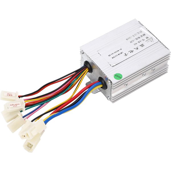 Controlador De Bicicleta Con Escobillas De 12V 500W Juego De Acelerador De Pulgar Con Llaves Kit De ConversióN Para Bicicleta EléCtrica Para-image