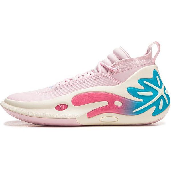 Li Ning WOW11 Buty Do KoszykóWki Za Kostkę MęSkie RóżOwe Kwiat WiśNi ABAU049-32 43 RóżOwy-image