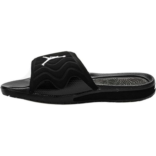 Jordan Hydro 4 Wygodne Wszechstronne AntypośLizgowe Odporne Na ŚCieranie Klapki Unisex Czarne 705171-010 38.5 Black-image