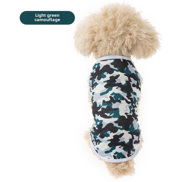 Ropa Para Mascotas Perro Gato Gato Color Camuflaje Oso Teddy Que Oso Mascota Ropa Nueva Primavera Y Verano Sin Pelo XL Beige-image