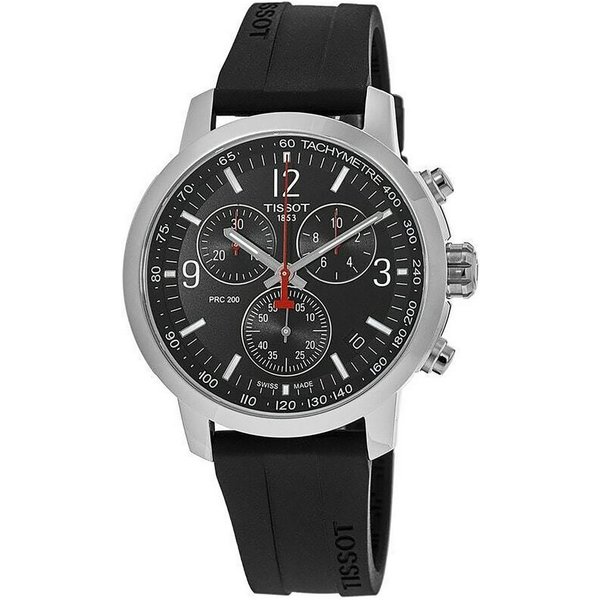 Reloj De Hombre Tissot PRC 200 T-Sport CronóGrafo Esfera Negra Cuarzo Diver's T114.417.17.057.00 200M Negro-image