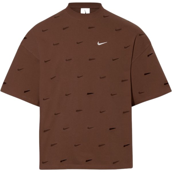 Camiseta Nike X Jacquemus De Marca Compartida Con Aberturas Y Hombro CaíDo V1 Tops Unisex MarróN Cacao FJ3478-259 XL Black-image