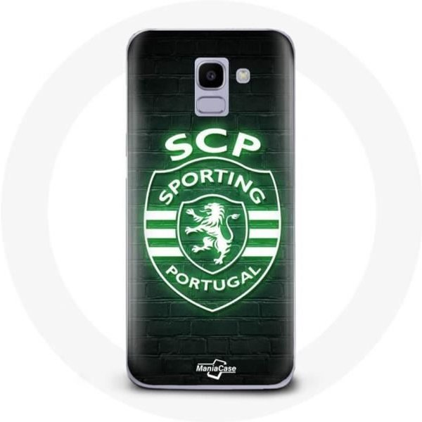 Funda - Maniacase - Samsung Galaxy J6 2018 - Luminoso SCP Sporting Portugal - Flexible - Negro Negro-image