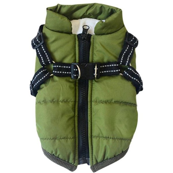 Chaqueta Grande Para Perro Con ArnéS, Ropa De Invierno Suave Y CáLida Para Perro, Abrigo Impermeable Para Labrador, Bulldog FrancéS, Chaleco Para Perro S-4XL S-image