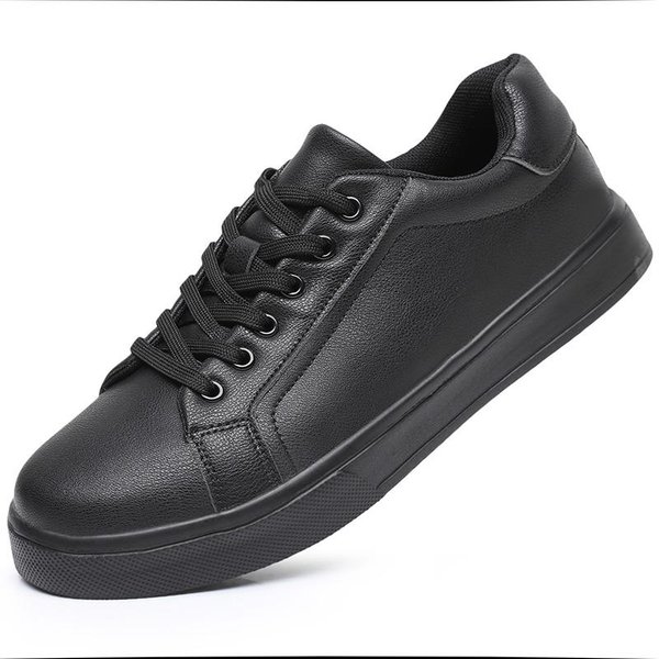 SkóRzane MęSkie Buty Trampki Trend Buty Codzienne OddychająCe Rekreacyjne MęSkie Trampki AntypośLizgowe Obuwie MęSkie Wulkanizowane Buty 41 Czarny-image