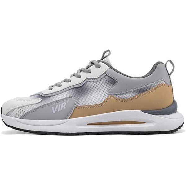 Zapatos De Hombre Tendencia Ins Zapatos Deportivos De Papá VersáTiles Casuales Verano Malla Transpirable Zapatos Deportivos De Hombre Suela Gruesa Zapatos Con Altura 41 Gray-image
