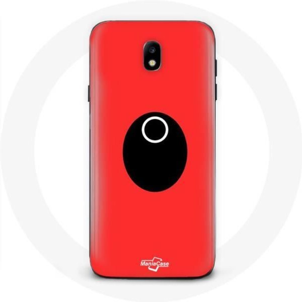 Funda - Maniacase - Samsung Galaxy J3 2017 - Flexible - Roja - Juego Del Calamar MáScara Soldado CíRculo-image