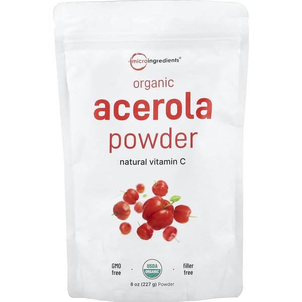 Microingredientes, Polvo De Acerola OrgáNica, 8 Oz (227 Gramos)-image