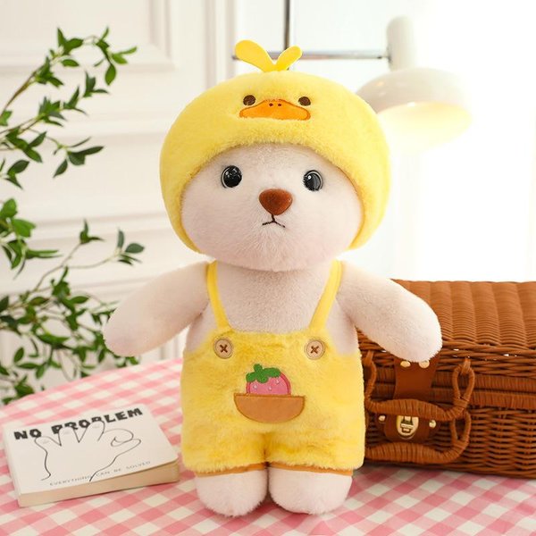 MuñEca De Osito Nuevo Y Linda MuñEca De Peluche Creativa Oso De Peluche Lina MuñEca Infantil Regalo De CumpleañOs 27Cm-image