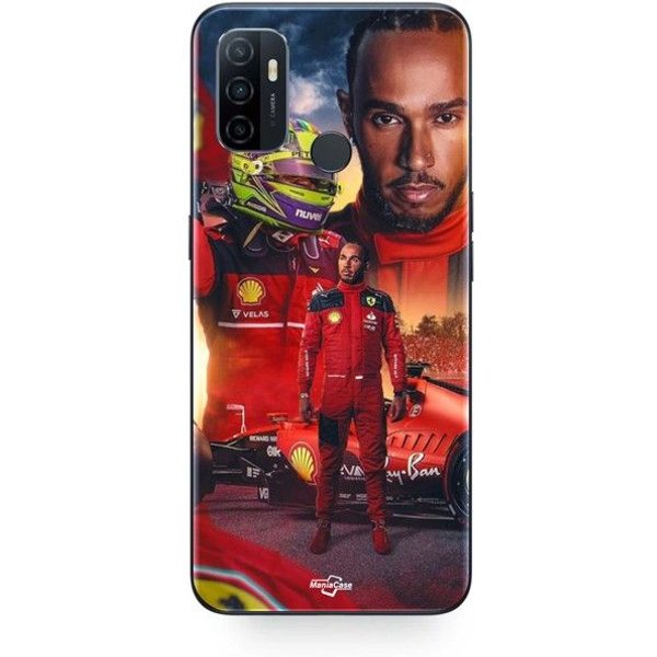 Coque Oppo A32 Lewis Hamilton Scuderia Ferrari F1 Officiel Maniacase Negro-image