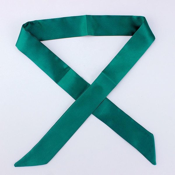 4X100Cm Satynowy Jedwabny WąSki Szalik Zawiastka Jednolity Szalik Na Szyję DłUgi Jedwabny Cienki Szalik Krawatka Czarna Torba WstążKi Opaski Na GłOwę Choker 4X100Cm-image