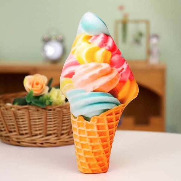 Pluszowa Poduszka Lody Wypchana Pluszowa Zabawka Jedzenie Peluche Drukowane Obrazy Letni WystróJ Kanapy KrzesłA ŁóżKa Prezent ŚWiąTeczny-image