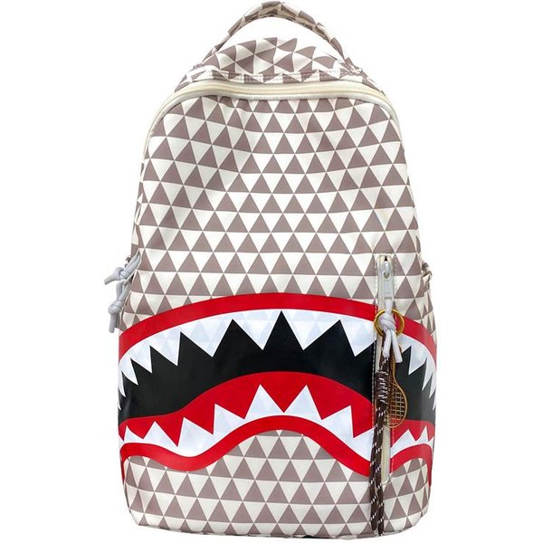 Mochila De TiburóN Para Hombre Gran Capacidad Mochila Escolar Para Estudiantes Caqui-image