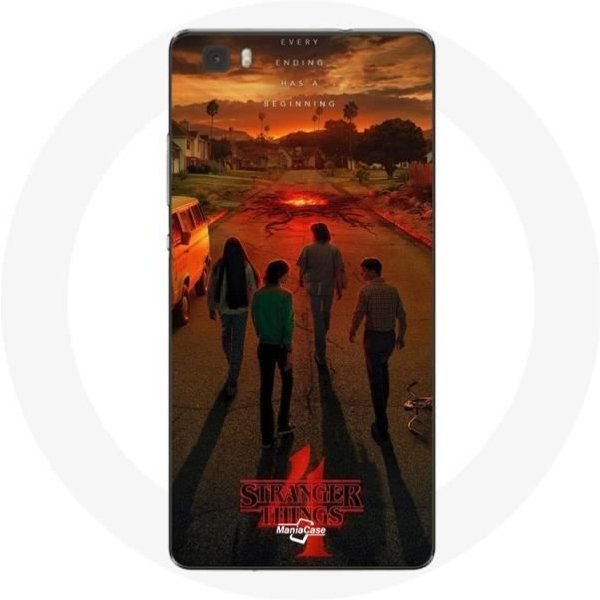 Funda Para Huawei P8 Stranger Things Temporada 4 PóSter Arte Equipos De La Nueva TeoríA-image