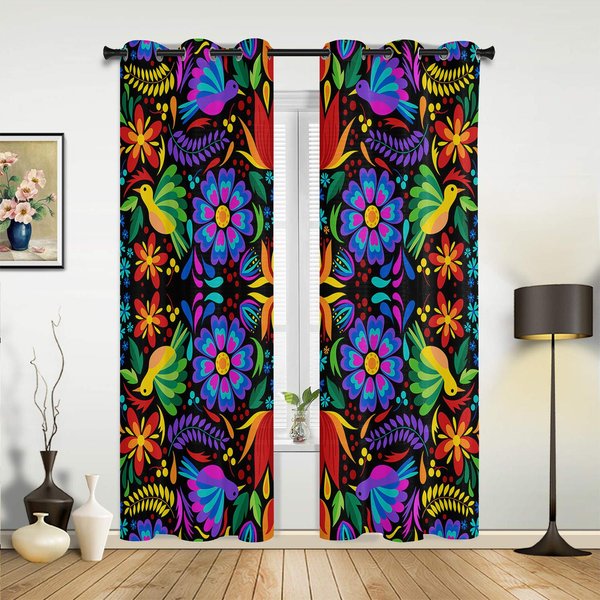 Kolorowe ZasłOny W MeksykańSkie Paski Do Sypialni, Salonu, ZasłOny Kuchenne, ZasłOna Okienna Do Pokoju DziecięCego, Nowoczesny WystróJ Domu 135W X 60H(Cm) X1-image