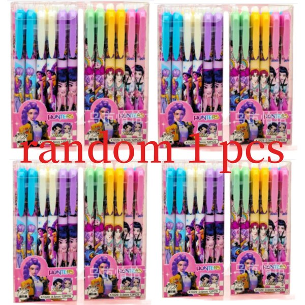 Idealny Kpop Demon Hunters Zmazywalny DłUgopis ŻElowy 0,5 Mm Czarny Tusz Wyciskany WkłAdany PióRo T Friction PłYnne Pisanie Szkolne Biurowe ArtykułY Papiernicze-image