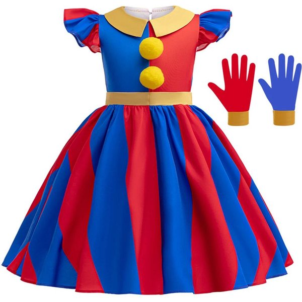 Halloween IncreíBle Circo Digital Pomni Disfraz Cosplay Carnaval Elegante Rojo Azul Payaso Vestir Disfraz Joker Sombrero 150-image