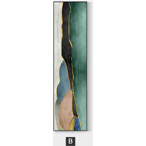 Nowoczesny Minimalistyczny Ganek Dekoracyjny Obraz Na PłóTnie Plakat Do Salonu Dekoracja Domu Obraz śCienny ZłOty Abstrakcyjny Obraz śCienny 50Cm×150Cm Noframe Gray-image