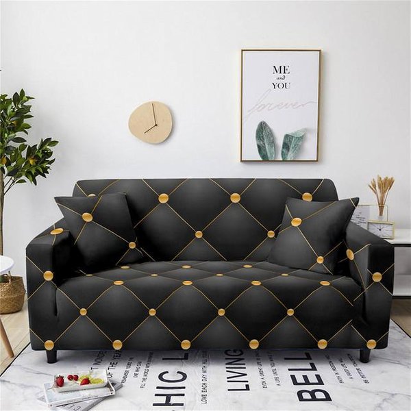 Funda EláStica GeoméTrica Para Sofá, Funda EláStica Para Sofá, Funda Seccional Para Sofá, Protector De Muebles Para DecoracióN Del Hogar 1 Seater 90-140Cm-image