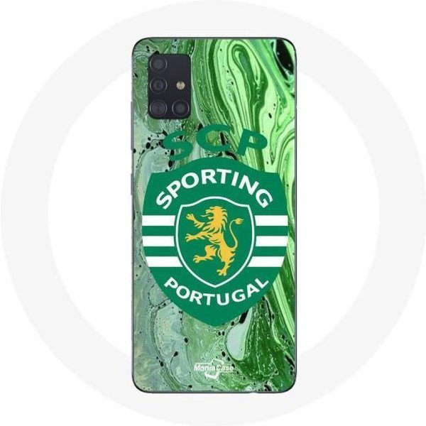 Funda - Maniacase - Samsung Galaxy A71 - Flexible - ProteccióN - Sporting Portugal Negro-image