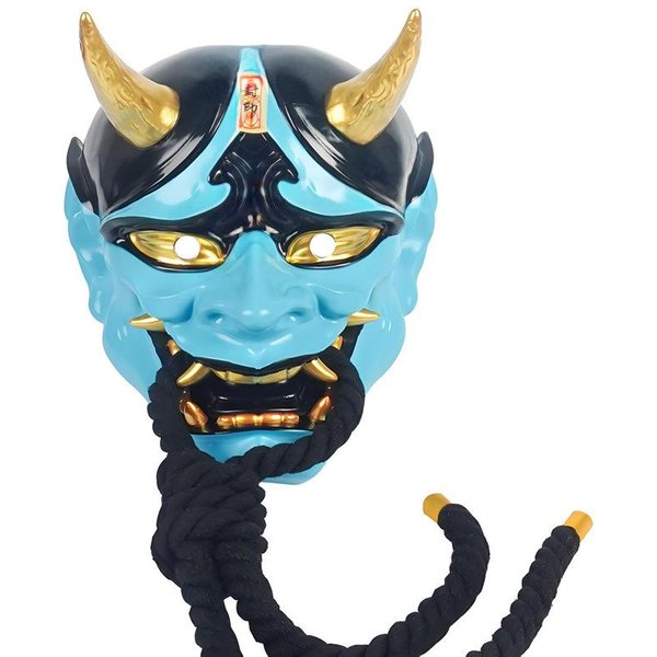 Samurajska Maska Ducha JapońSki Horror Demon Noszona Maska Na Halloween Cosplay Karnawał Impreza Terror Demon Maska Prajna-image