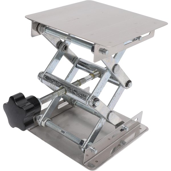 Gato De Laboratorio De Acero Inoxidable Plataforma De Tijera 4X4In Altura Expandible 48Mm?Mesa Elevadora De 152Mm-image