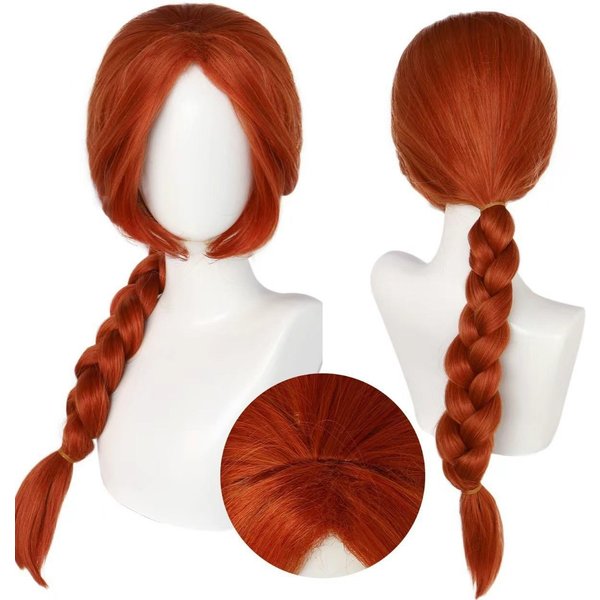 Kostium Shreka Cosplay Anime Sukienka KsiężNiczki Fiony Peruka Kobieta DłUgie RęKawy Zielona Sukienka Halloween Cosplay Halloween Karnawał Ubranie L-image