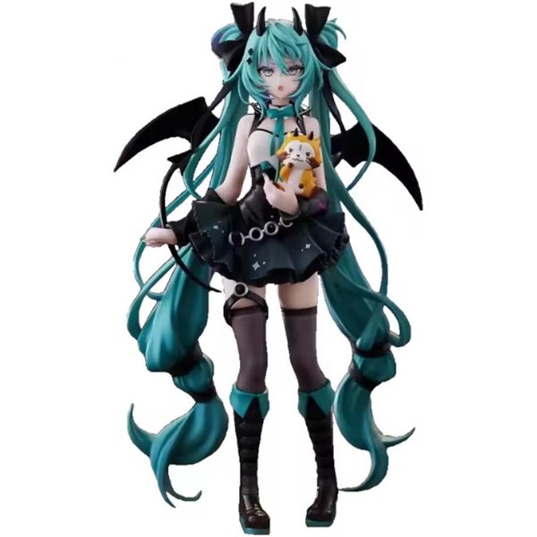 Figura De Anime Hatsune Miku Decoraciones De Escritorio De Hatsune Miku Chica Linda Figura De AccióN De Hatsune Modelo Estatua ColeccióN Juguetes Regalo Black-image