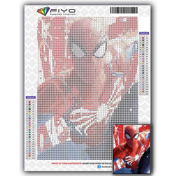 Diament Haft Spiderman 5D DIY Diament Malarstwo Cross Stitch Rhinestone Full Square 30X40CM-image