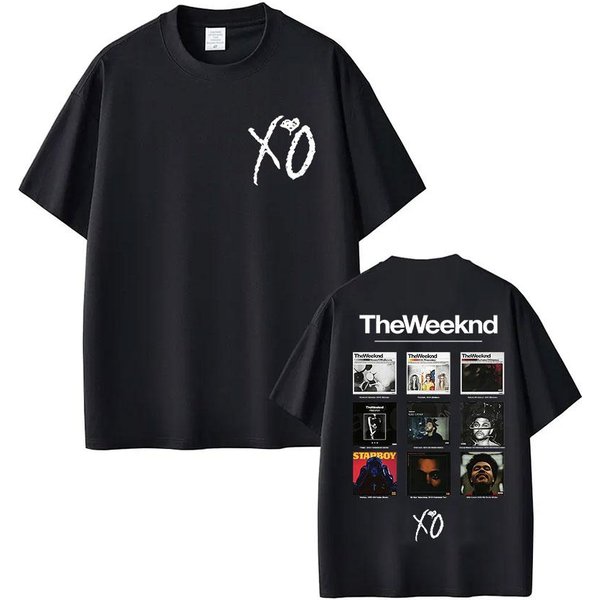Camiseta GráFica Del ÁLbum XO De Rapper the Weeknd 2026 Para Hombres Y Mujeres Ropa De AlgodóN De Verano Moda Casual Camiseta De Manga Corta Con Cuello Redondo 2XL Varios Colores-image
