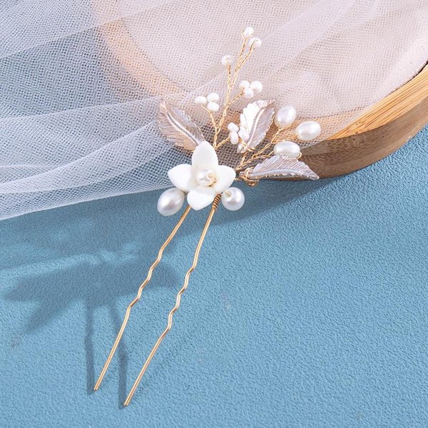 1 Pieza Tocado Nupcial Hecho A Mano Perla Cristal Peine Para El Cabello Accesorios De Estilismo Para Boda Moda Peine De InsercióN Accesorios Para El Cabello Gray-image