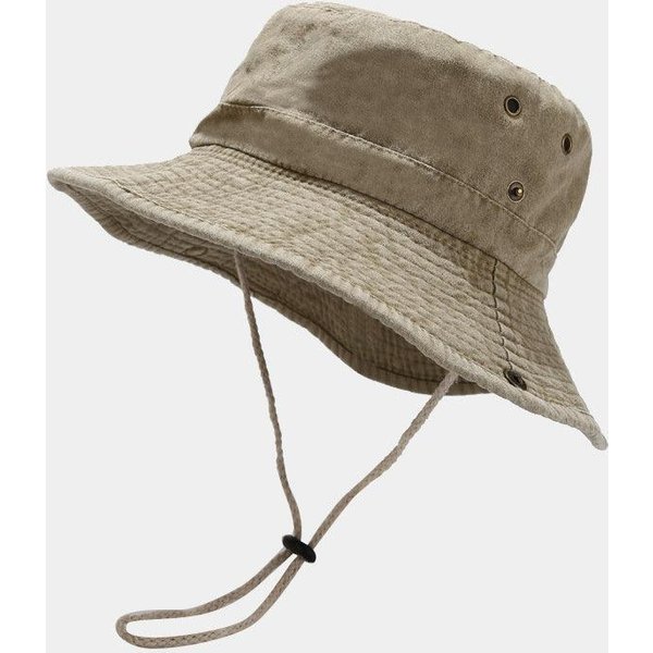 Ldslyjr BawełNiany Jednolity Kapelusz Bucket Outdoorowy WęDkarski PodróżNy Czapka PrzeciwsłOneczna Dla MężCzyzn I Kobiet 19 56-60Cm Wear Khaki-image