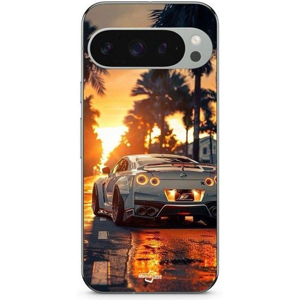 Coque - Maniacase - Google Pixel 9 Pro - Souple - Noir - Motif Couché De Soleil Negro-image