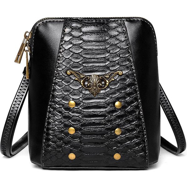 Bolso Bandolera Cruzado Para Mujer Fengchao, Bolso Cruzado De Hombro ÚNico Para Exteriores De Cuero Pu, Bolso Para TeléFono MóVil, Bolso PequeñO De Viaje Negro-image