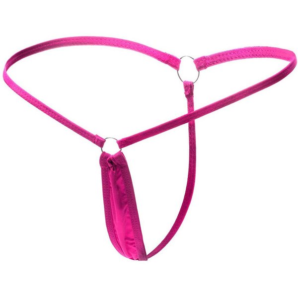 Ultra-MałE Stringi Z Niskim Stanem: Jednolity Kolor, Uniwersalna, Seksowna Mini Bielizna Dla Kobiet Triple Extra Large Magenta-image