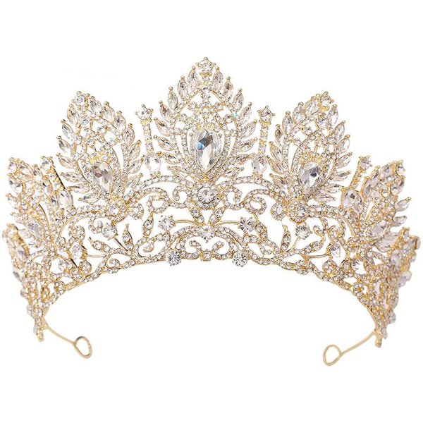Corona De Concurso De Reina Real Diadema Grande Tiara Para Novia Coronas Para Mujeres Corona Para Fiesta Nupcial De Boda Adorno Para El Cabello JoyeríA Accesorios-image