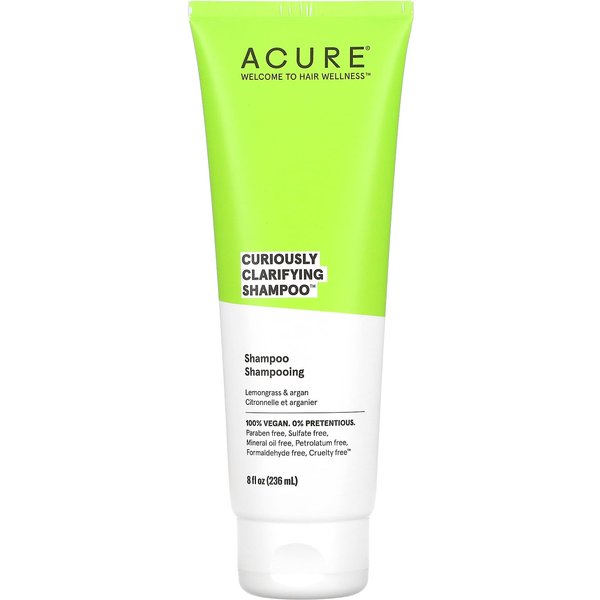 Acure, Curiously Clarifying Shampoo, Lemongrass & Argan, 8 Fl Oz (236,5 Ml) Yellow-image