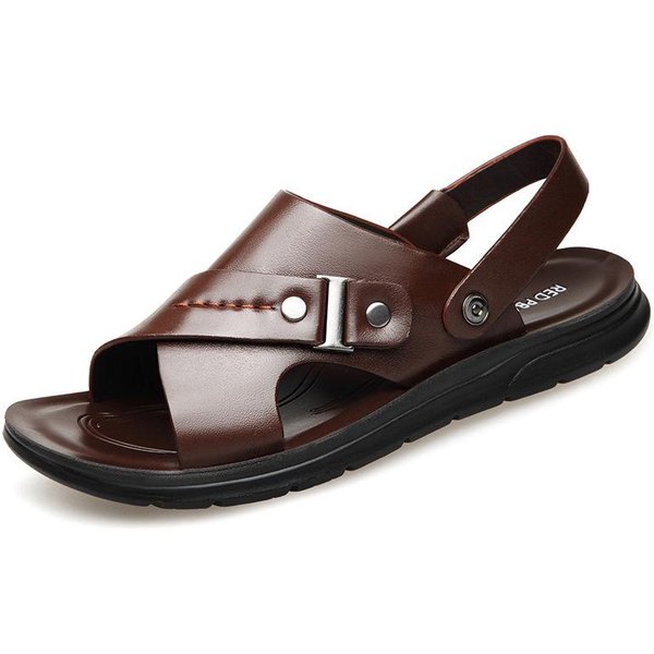 Buty Codzienne MęSkie SandałY Moda MięKka Podeszwa Jednolite SandałY PlażOwe Buty MęSkie Kapcie PłAskie Buty MęSkie 39-image
