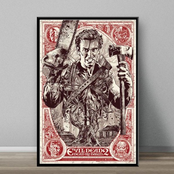 Martwe ZłO Klasyczny Horror Abstrakcyjny Obraz Na PłóTnie Plakaty I Druki Obrazy ŚCienne Do Dekoracji Domu Pokoju Cuadros 70Cm×120Cm Noframe-image