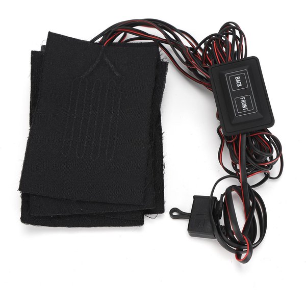 Almohadillas Calefactoras EléCtricas De Tela Fibra De Carbono 9-En-1 PelíCula Calefactora EléCtrica Para Chaqueta Chaleco Black-image