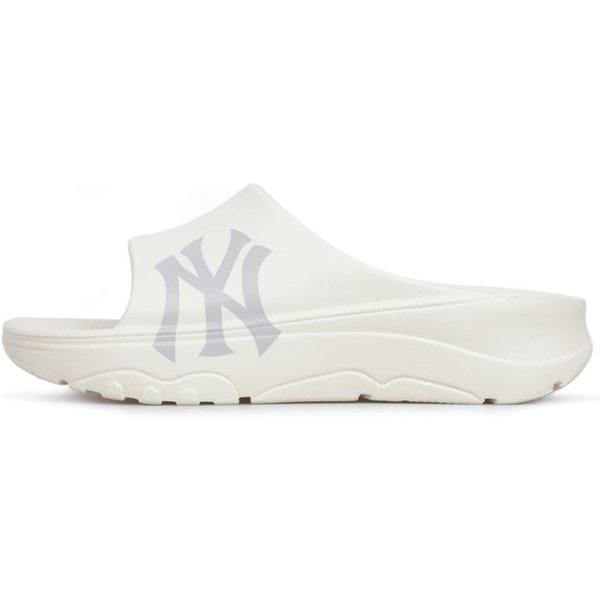 Sandalia MLB Chunky New York Yankees Casual Suela Gruesa Antideslizante Chanclas Calzado Unisex Blanco Crudo 32SHHP111-50I 44 White-image