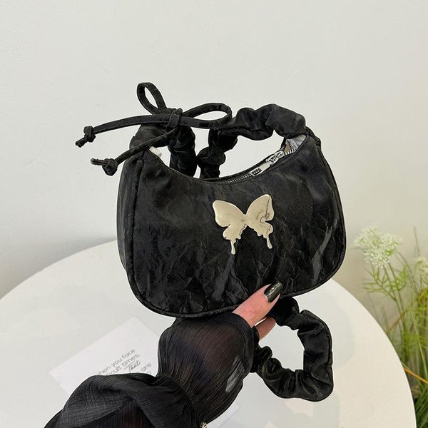 Bolso Cruzado De Hombro ÚNico Con DiseñO De Nicho FrancéS Para Mujer Mariposa Nuevo Moderno Y Personalizado Bolso Cruzado Informal Para Mujer Black-image