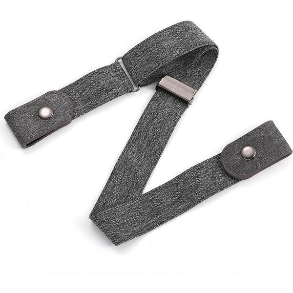 Cintura EláStica Ajustable Con Estiramiento CinturóN Invisible Sin Hebilla Cinturones Pantalones Vaqueros Vestido Sin Hebilla FáCil De Poner Soporte De Cintura Blanco-image