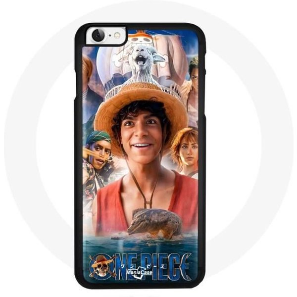 Funda - Maniacase - Iphone 8 - One Piece Luffy - Silicona - Flexible Negro-image